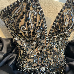 Strapless V neck Short Prom Dress Homecoming Dress With Rhinestone #TKL758|Selinadress