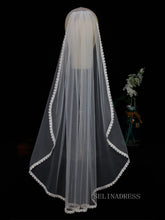 Simple One Layer French Lace Wedding Veils ALC022|Selinadress