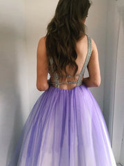Prom Dress A-line Straps Ombre Sleeveless Elegant Long Prom Dresses/Evening Dress SED488|Selinadress