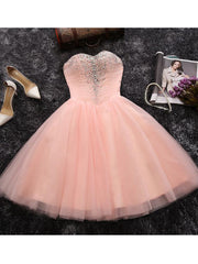 Homecoming Dress Cheap Tulle Sequins Short Prom Dress Party Dress JK034