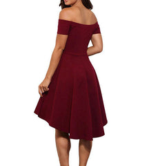 High Low prom dress Off-the-shoulder 2022 Long Prom Dress Evening Dress MK0521