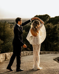 Fantastic Lace Beach Mermaid Wedding Dresses Romantic Bridal Dresses SEW042|Selinadress