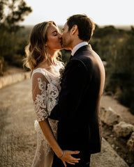 Fantastic Lace Beach Mermaid Wedding Dresses Romantic Bridal Dresses SEW042|Selinadress