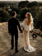 Fantastic Lace Beach Mermaid Wedding Dresses Romantic Bridal Dresses SEW042|Selinadress