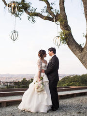 Half Sleeve Wedding Dresses Princess Bridal Dresses With Bowknot SEW055