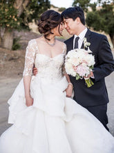 Half Sleeve Wedding Dresses Princess Bridal Dresses With Bowknot SEW055