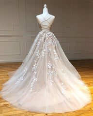 A-line Double Straps Long Prom Dresses Open Back Modest Evening Dresses SED440|Selinadress