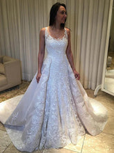 A-line Scoop Lace Wedding Dresses See Through Vintage Bridal Gowns CBD390|Selinadress