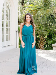 A-line Spaghetti Straps Chiffon Bridesmaid Dress Cheap Bridesmaid Dresses BRD019|Selinadress