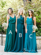A-line Spaghetti Straps Chiffon Bridesmaid Dress Cheap Bridesmaid Dresses BRD019|Selinadress