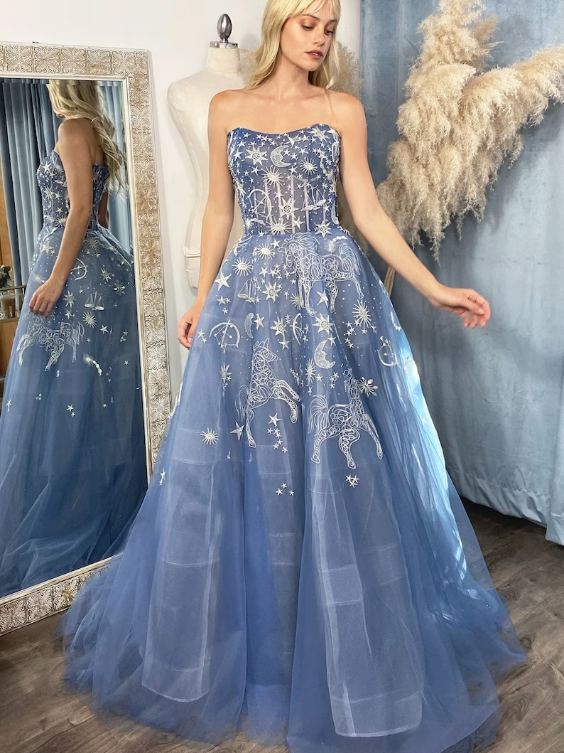 Gorgeous evening shop gowns