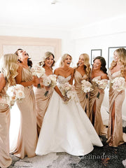 A-line Sweetheart Ivory Wedding Dresses Rustic Satin Bridal Gowns CBD300|Selinadress