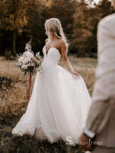 A-line Sweetheart Lace Rustic Wedding Dresses Cheap Bridal Gowns MHL2829|Selinadress