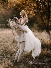 A-line Sweetheart Lace Rustic Wedding Dresses Cheap Bridal Gowns MHL2829|Selinadress