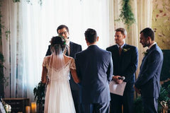 A-line V neck Sparkly Rustic Wedding Dresses Short Sleeves Beach Wedding Gowns Bridal Dresses SEW004|Selinadress