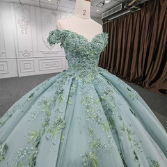 Ball Gown Green Long Prom Dress Unique Formal Dresses MLH06981|Selinadress