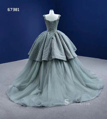 Ball Gown Scoop Neck Formal Dresses Wedding Dress Vintage Quinceanera Dresses RSM67381|Selinadress