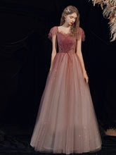 Chic A-line Off Shoulder Long Prom Dresses Tulle Long Formal Gowns Evening Dress OSTY066|Selinadress