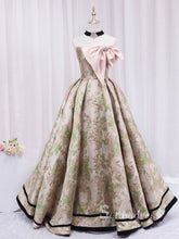 Chic A-line Strapless Monet Oil Painting Vintage Prom Dresses Cheap Long Evening Gowns JKR003|Selinadress