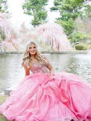 Chic A-line Sweetheart Fuchsia Prom Dresses Beaded Long Evening Gowns MSK009|Selinadress