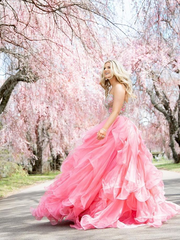 Chic A-line Sweetheart Fuchsia Prom Dresses Beaded Long Evening Gowns MSK009|Selinadress