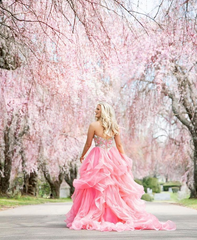 Chic A-line Sweetheart Fuchsia Prom Dresses Beaded Long Evening Gowns MSK009|Selinadress