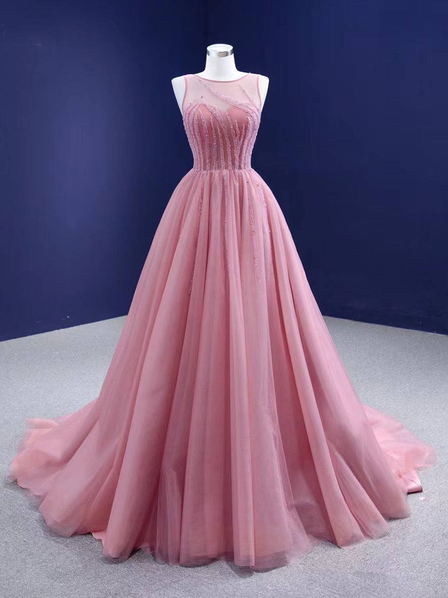 Chic A-linerincess Prom Dress Pink Luxury Custom Evening Gowns DWS6729Chic A-linerincess Prom Dress Pink Luxury Custom Evening Gowns DWS6729|Selinadress