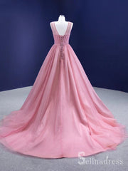 Chic A-linerincess Prom Dress Pink Luxury Custom Evening Gowns DWS6729Chic A-linerincess Prom Dress Pink Luxury Custom Evening Gowns DWS6729|Selinadress