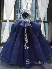 chic-ball-gown-scoop-luxury-prom-dress-applique-lace-royal-blue-prom-dresses-evening-gowns-mlh0452|Selinadress