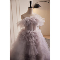 Chic Beautiful Strapless Ruffles Ball Gown Elegant Princess Dress Layered Evening Dress #LOP287|Selinadress