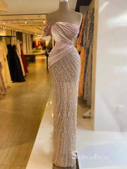 Chic Mermaid Scoop Sleeveless luxury Long Prom Dress Beaded Long Evening Gowns MLH0468|Selinadress