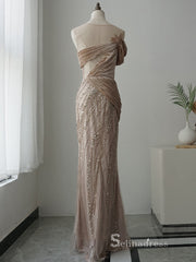 Chic Mermaid Scoop Sleeveless luxury Long Prom Dress Beaded Long Evening Gowns MLH0468|Selinadress