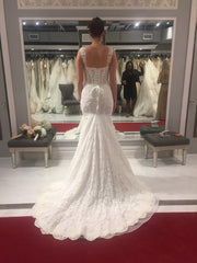 Chic Mermaid Straps Rustic Lace Wedding Gowns Boho Wedding Gowns MLS001|Selinadress