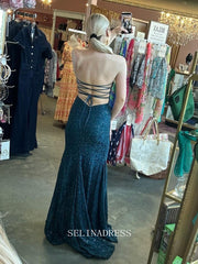 Chic Mermaid Sweetheart Elegant Lace Prom Dress Backless Cheap Formal Gown Evening Dress #LOP210|Selinadress