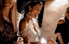 Chiffon Beach Wedding Dresses With Silt Rustic Wedding Dresses SEW019