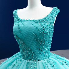 Elegant Blue Sleeveless Long Prom Gown Bridal Party Dresses Sequins Evening Dress For Women 222188|Selinadress