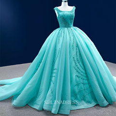 Elegant Blue Sleeveless Long Prom Gown Bridal Party Dresses Sequins Evening Dress For Women 222188|Selinadress