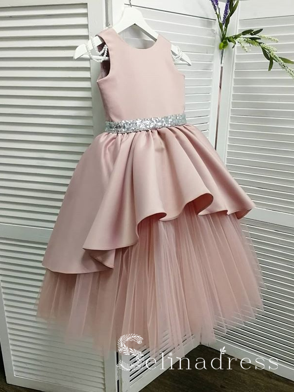 Lovely Pink Beautiful Cheap Weding Little Girl Flower Girl Dresses GRS009|Selinadress