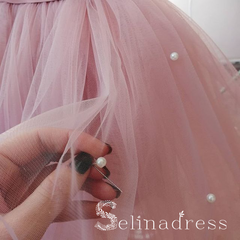 Lovely Pink Pretty Cheap Cute Weding Little Girl Flower Girl Dresses GRS008|Selinadress