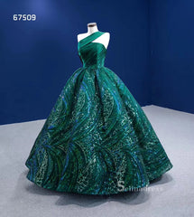 Ball Gown Spaghetti Straps Green Long Formal Dresses Wedding Dress Quinceanera Dresses RSM67509