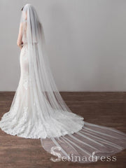 Ivory Tulle Wedding Veils Bridal Cathedral Veil ALC014