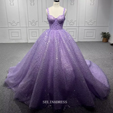 Lilac Princess Dress Ball Gown Beaded Prom Dress Pageant Dress DY9921|Selinadress