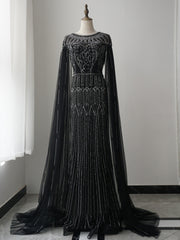 luxurious Mermaid Scoop Pink Prom Dress Beaded Evening Dresses GKF012|Selinadress