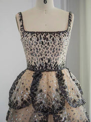 Luxury A-line Square Beaded Prom Dress Evening Gowns #OPS007|Selinadress