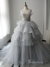 luxury Ball Gown Beaded Quinceanera Long Dress Sparkly Lawn Wedding Gowns MLH0478|Selinadress