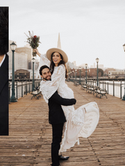 Mermaid Bateau Long Sleeve Boho Wedding Dresses Rustic Wedding Gown Bridal Dress JKSS510|Selinadress