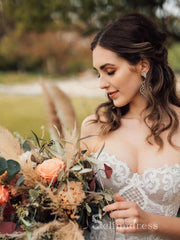 Mermaid Off-the-sholulder Lace Wedding Dresses Rustic Bridal Gowns MHL1700|Selinadress