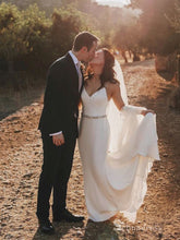 Mermaid Spaghetti Straps White Wedding Dresses Cheap Bridal Gowns MLH016|Selinadress