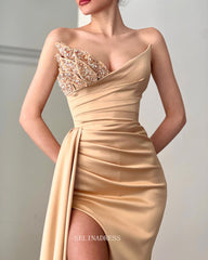 Mermaid V neck African Prom Dress Beaded Long Evening Gowns Formal Dress #POL122|Selinadress