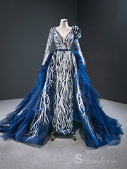 Selinadress Feature Mermaid Long Sleeve Luxury Prom Dress Evening Gowns DWH7079|Selinadress